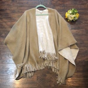 Light brown one size poncho